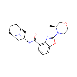 C[C@H]1COCCN1c1nc2c(C(=O)N[C@H]3C[C@@H]4CCC[C@H](C3)N4C)cccc2o1 ZINC000103265290