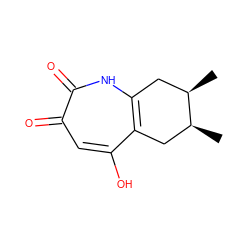 C[C@H]1Cc2c(O)cc(=O)c(=O)[nH]c2C[C@H]1C ZINC000013605945