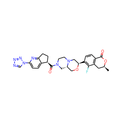 C[C@H]1Cc2c(ccc([C@@H]3CN4CCN(C(=O)[C@@H]5CCc6nc(-n7cnnn7)ccc65)C[C@H]4CO3)c2F)C(=O)O1 ZINC000473179557