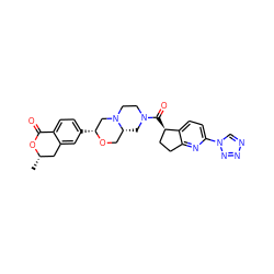 C[C@H]1Cc2cc([C@@H]3CN4CCN(C(=O)[C@@H]5CCc6nc(-n7cnnn7)ccc65)C[C@@H]4CO3)ccc2C(=O)O1 ZINC000145649059