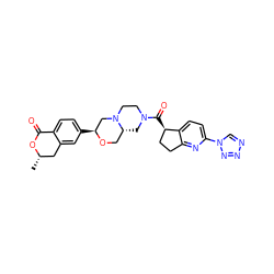 C[C@H]1Cc2cc([C@H]3CN4CCN(C(=O)[C@@H]5CCc6nc(-n7cnnn7)ccc65)C[C@@H]4CO3)ccc2C(=O)O1 ZINC000145704562