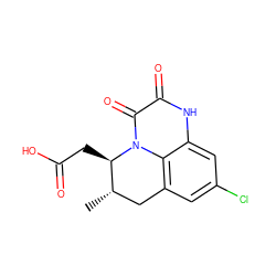 C[C@H]1Cc2cc(Cl)cc3[nH]c(=O)c(=O)n(c23)[C@@H]1CC(=O)O ZINC000029325701