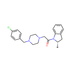 C[C@H]1Cc2ccccc2N1C(=O)CN1CCN(Cc2ccc(Cl)cc2)CC1 ZINC000022941263