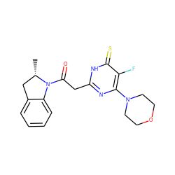 C[C@H]1Cc2ccccc2N1C(=O)Cc1nc(N2CCOCC2)c(F)c(=S)[nH]1 ZINC000147066662