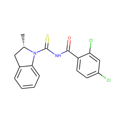 C[C@H]1Cc2ccccc2N1C(=S)NC(=O)c1ccc(Cl)cc1Cl ZINC000003259343