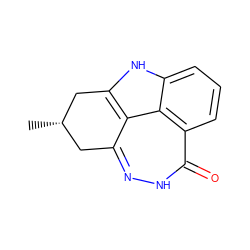 C[C@H]1Cc2n[nH]c(=O)c3cccc4[nH]c(c2c43)C1 ZINC000150199271