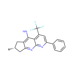 C[C@H]1Cc2nc3nc(-c4ccccc4)cc(C(F)(F)F)c3c(N)c2C1 ZINC000103168662