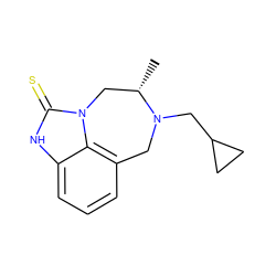 C[C@H]1Cn2c(=S)[nH]c3cccc(c32)CN1CC1CC1 ZINC000026257840