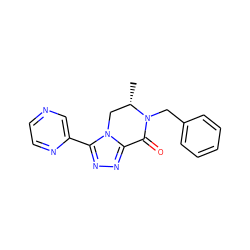 C[C@H]1Cn2c(nnc2-c2cnccn2)C(=O)N1Cc1ccccc1 ZINC000219121740