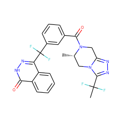 C[C@H]1Cn2c(nnc2C(C)(F)F)CN1C(=O)c1cccc(C(F)(F)c2n[nH]c(=O)c3ccccc23)c1 ZINC000653802210