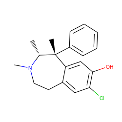 C[C@H]1N(C)CCc2cc(Cl)c(O)cc2[C@@]1(C)c1ccccc1 ZINC000027442206