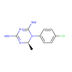 C[C@H]1N=C(N)N=C(N)N1c1ccc(Cl)cc1 ZINC000002034278