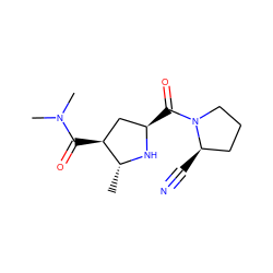 C[C@H]1N[C@H](C(=O)N2CCC[C@H]2C#N)C[C@@H]1C(=O)N(C)C ZINC000029123183