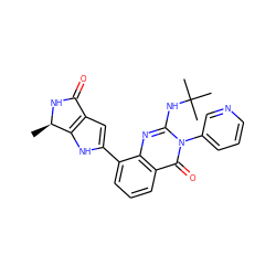 C[C@H]1NC(=O)c2cc(-c3cccc4c(=O)n(-c5cccnc5)c(NC(C)(C)C)nc34)[nH]c21 ZINC000222367342