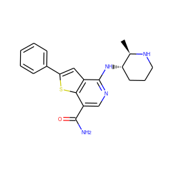 C[C@H]1NCCC[C@@H]1Nc1ncc(C(N)=O)c2sc(-c3ccccc3)cc12 ZINC000136883664