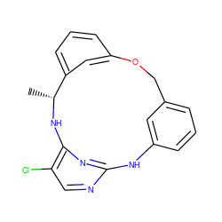 C[C@H]1Nc2nc(ncc2Cl)Nc2cccc(c2)COc2cccc1c2 ZINC000142436854