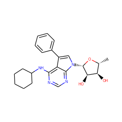 C[C@H]1O[C@@H](n2cc(-c3ccccc3)c3c(NC4CCCCC4)ncnc32)[C@H](O)[C@@H]1O ZINC000013676851