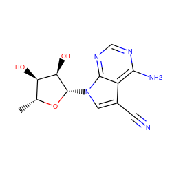 C[C@H]1O[C@@H](n2cc(C#N)c3c(N)ncnc32)[C@H](O)[C@@H]1O ZINC000005141640