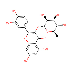 C[C@H]1O[C@H](Oc2c(-c3ccc(O)c(O)c3)oc3cc(O)cc(O)c3c2=O)[C@@H](O)[C@@H](O)[C@@H]1O ZINC000014952519