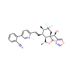 C[C@H]1OC(=O)[C@]2([C@@H](O)c3cocn3)CC(F)(F)[C@H](C)[C@H](/C=C/c3ccc(-c4ccccc4C#N)cn3)[C@H]12 ZINC001772643407