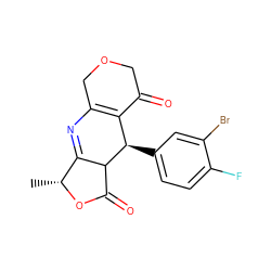 C[C@H]1OC(=O)C2C1=NC1=C(C(=O)COC1)[C@H]2c1ccc(F)c(Br)c1 ZINC000034293420