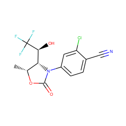 C[C@H]1OC(=O)N(c2ccc(C#N)c(Cl)c2)[C@H]1[C@H](O)C(F)(F)F ZINC000115764375