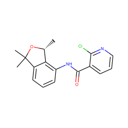 C[C@H]1OC(C)(C)c2cccc(NC(=O)c3cccnc3Cl)c21 ZINC000103177378