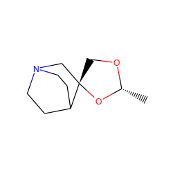 C[C@H]1OC[C@@]2(CN3CCC2CC3)O1 ZINC000013454507