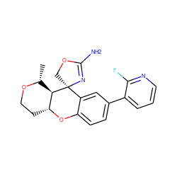 C[C@H]1OCC[C@H]2Oc3ccc(-c4cccnc4F)cc3[C@@]3(COC(N)=N3)[C@H]12 ZINC000103253295