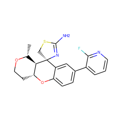 C[C@H]1OCC[C@H]2Oc3ccc(-c4cccnc4F)cc3[C@@]3(CSC(N)=N3)[C@H]12 ZINC000103251758