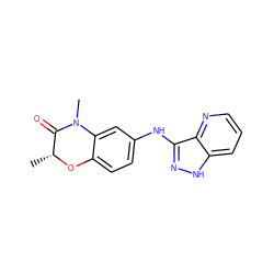 C[C@H]1Oc2ccc(Nc3n[nH]c4cccnc34)cc2N(C)C1=O ZINC001772599039