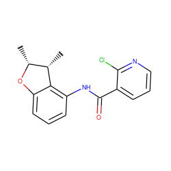 C[C@H]1Oc2cccc(NC(=O)c3cccnc3Cl)c2[C@H]1C ZINC000103187019