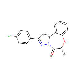 C[C@H]1Oc2ccccc2[C@H]2CC(c3ccc(Cl)cc3)=NN2C1=O ZINC000653692036