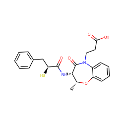 C[C@H]1Oc2ccccc2N(CCC(=O)O)C(=O)[C@H]1NC(=O)[C@@H](S)Cc1ccccc1 ZINC000029481646