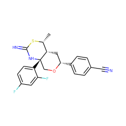 C[C@H]1SC(=N)N[C@@]2(c3ccc(F)cc3F)CO[C@@H](c3ccc(C#N)cc3)C[C@@H]12 ZINC001772633728