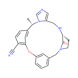 C[C@H]1c2ccc(C#N)c(c2)Oc2cccc(c2)CN2CC[C@@H](NCc3cncn31)C2=O ZINC000003934667