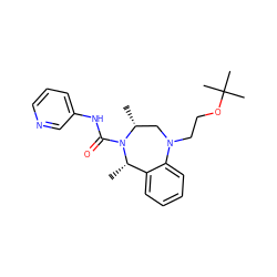 C[C@H]1c2ccccc2N(CCOC(C)(C)C)C[C@@H](C)N1C(=O)Nc1cccnc1 ZINC001772650054