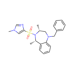 C[C@H]1c2ccccc2N(Cc2ccccc2)C[C@@H](C)N1S(=O)(=O)c1cn(C)cn1 ZINC001772648168