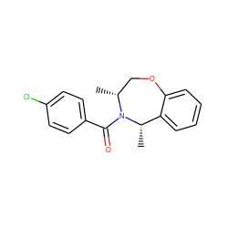 C[C@H]1c2ccccc2OC[C@@H](C)N1C(=O)c1ccc(Cl)cc1 ZINC000073196184