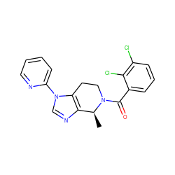 C[C@H]1c2ncn(-c3ccccn3)c2CCN1C(=O)c1cccc(Cl)c1Cl ZINC000225992228