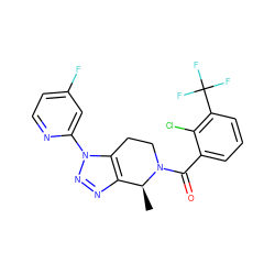 C[C@H]1c2nnn(-c3cc(F)ccn3)c2CCN1C(=O)c1cccc(C(F)(F)F)c1Cl ZINC000225997071