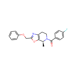 C[C@H]1c2oc(COc3ccccc3)nc2CCN1C(=O)c1ccc(F)cc1 ZINC000473106410