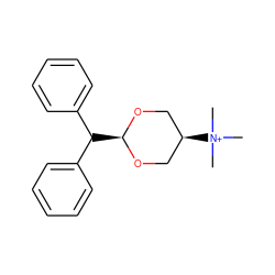 C[N+](C)(C)[C@H]1CO[C@@H](C(c2ccccc2)c2ccccc2)OC1 ZINC000103293677