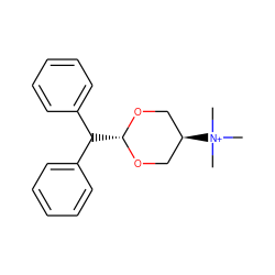 C[N+](C)(C)[C@H]1CO[C@H](C(c2ccccc2)c2ccccc2)OC1 ZINC000103292312