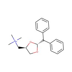 C[N+](C)(C)C[C@@H]1CO[C@@H](C(c2ccccc2)c2ccccc2)O1 ZINC000103292249