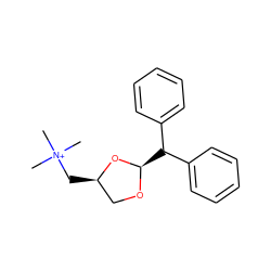 C[N+](C)(C)C[C@@H]1CO[C@H](C(c2ccccc2)c2ccccc2)O1 ZINC000103292246