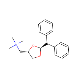 C[N+](C)(C)C[C@H]1CO[C@H](C(c2ccccc2)c2ccccc2)O1 ZINC000103282622