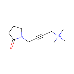 C[N+](C)(C)CC#CCN1CCCC1=O ZINC000001547932