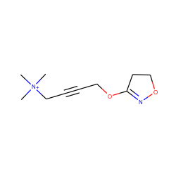 C[N+](C)(C)CC#CCOC1=NOCC1 ZINC000034216757