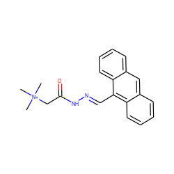 C[N+](C)(C)CC(=O)N/N=C/c1c2ccccc2cc2ccccc12 ZINC000004263154